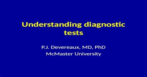 Understanding Diagnostic Tests Ppt Powerpoint