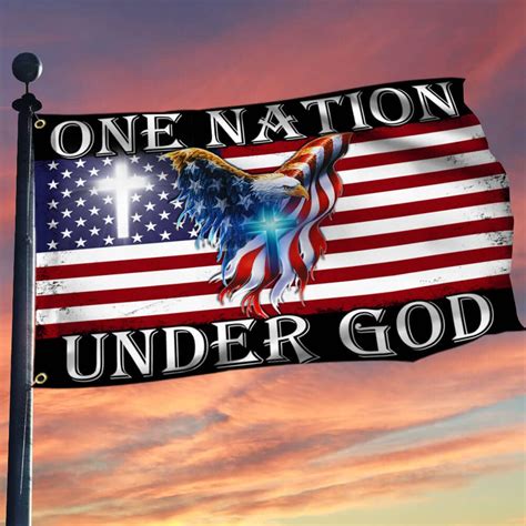 Buy One Nation Under God X With Jesus Grommet America God Jesus Outdoor Double Sided Us