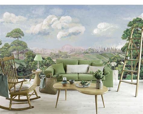 Bacaz Sky Cloud 3d Mountain Wallpaper Mural For Living Room Background