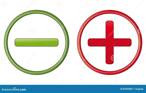 Positive And Negative Symbols Stock Vector Illustration Of Increase