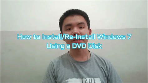 Procedure Text How To Installre Install Windows 7 Using A Dvd Disk By