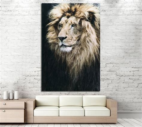 Large Lion 191 Ready To Hang Canvas Print Largest Lion Canvas