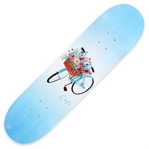Skateboard Cafe Flower Basket Blue Skateboard Deck 838 Skateboards From Native Skate Store Uk