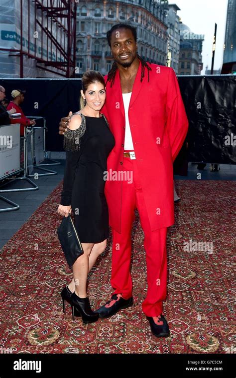 Audley Harrison With His Wife Raychel Harrison Attending An Exclusive