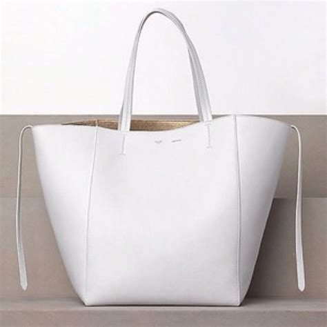 Designer White Leather Purse