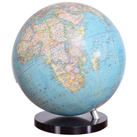 Vintage Modernist World Globe By National Geographic At