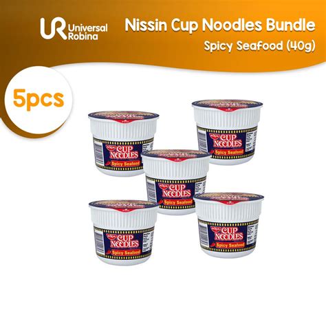 Nissin Cup Noodles Mini Spicy Seafood 40g 5 Packs Shopee Philippines