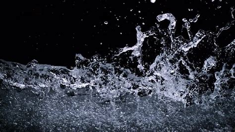 Water Splash On Black Background Stock Video Motion Array