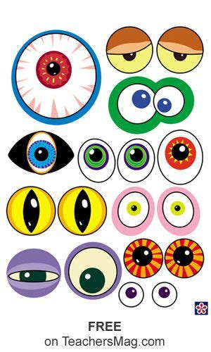 Free Printable Monster Eyes And Mouths Monster Crafts Monster Craft