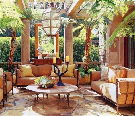 Stil and with no expense you can obtain numerous suggestions for your home enhancing by experts additionally you. mediterraner garten terrasse spanisch eisenmöbel orange ...