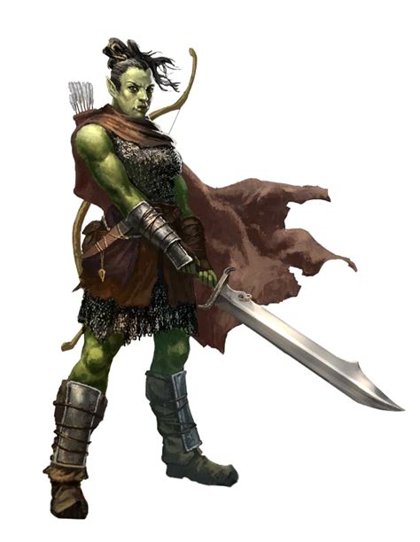 Female Half Orc Barbarian Pathfinder Pfrpg Dnd Dandd D20 Fantasy