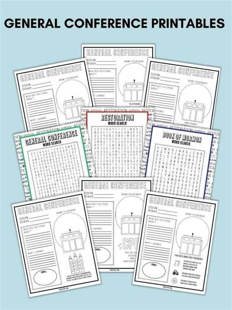 Free General Conference Printables 2023 So Festive General
