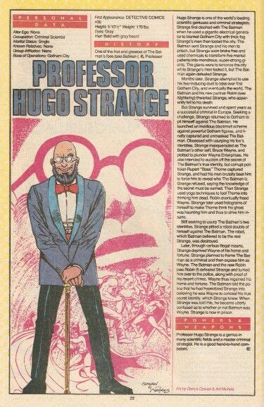 Dc Whos Who Hugo Strange Hugo Strange Super Villains Strange