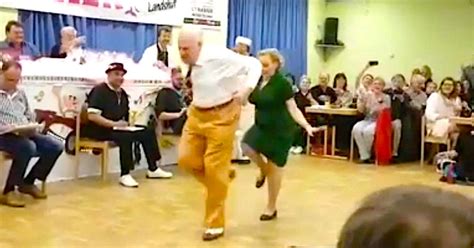 Crowd Erupts As An Elderly Couple Tears The Floor During Swing Dance