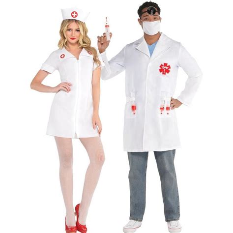 Adult Hospital Honey Nurse And Hot Shot Doctor Couples Costumes Party City
