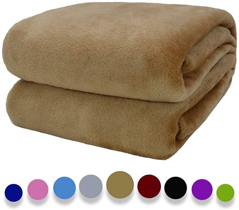 Howarmer Exquisite Fuzzy Blanket Brown Throw Blankets All Season Light 