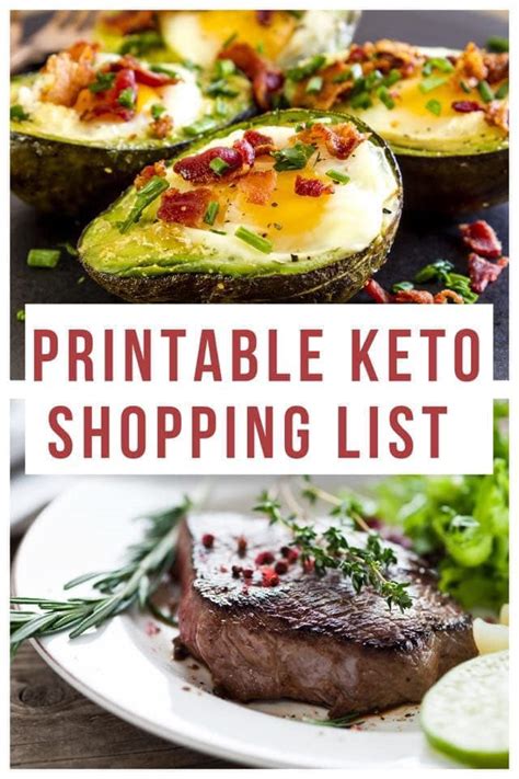 Easy Low Carb Foods List Printable 2023 Atonce