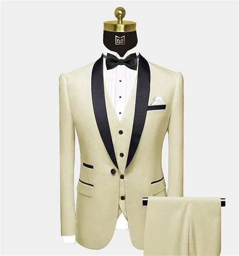 Men S Champagne Tuxedo Suit Free Shipping Gentleman S Guru In