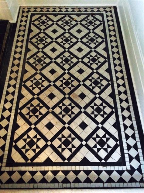 Victorian Black And White Tiles Cleaned And Sealed In Windermere
