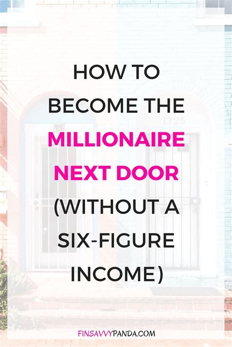 How To Become A Millionaire The Millionaire Next Door Without A High