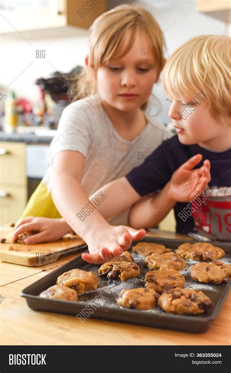Kids Making Cookies Image And Photo Free Trial Bigstock
