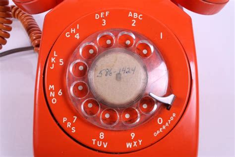 Vintage Stromberg Carlson Orange Rotary Phone