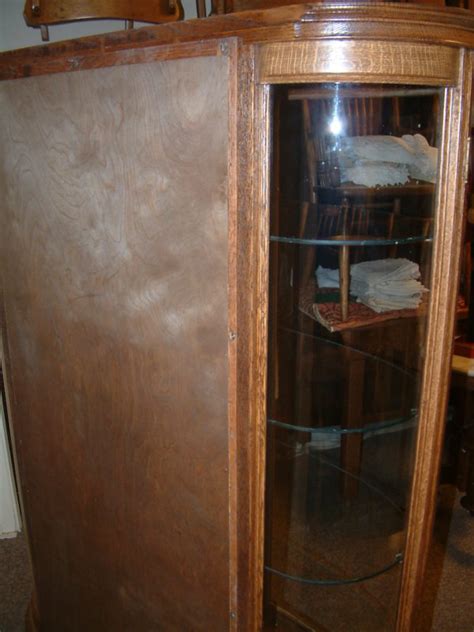 Rare Oval Oak China Display Cabinet Salado Creek Antiques