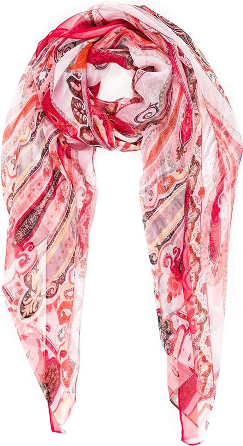 Scarf For Women Lightweight Sheer Fashion Scarves For Summer Fall Shawl Wraps Veil Red One