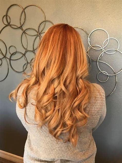 A Copper Apricot Balayage I Did A Few Weeks Ago Reds Can Have Pretty