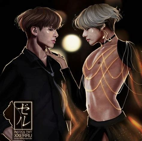 Pin By Tany Shah On ♥️ Bts Fanarts ♥️ Taekook Fan Art Vkook Fanart