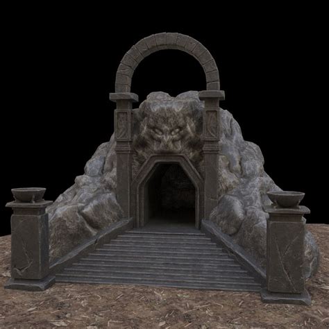 Cave Entrance Entrance To Cave 3d Model Cgtrader
