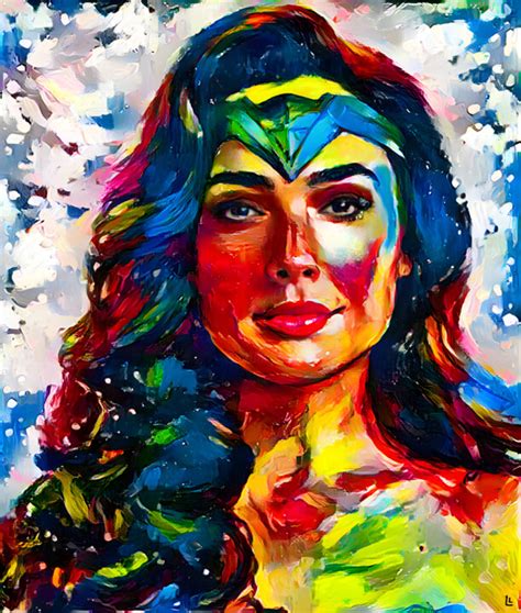 Pop Art Gal Gadot Portrait Painting Co Painting By Dizlarka Artmajeur