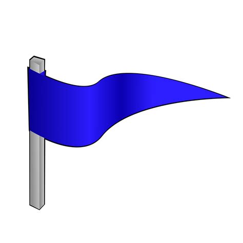 Flag Free Stock Photo Illustration Of A Blue Flag 15571
