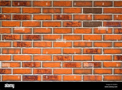 Orange Brick Wall Pattern Texture As Urban Background And Copy Space