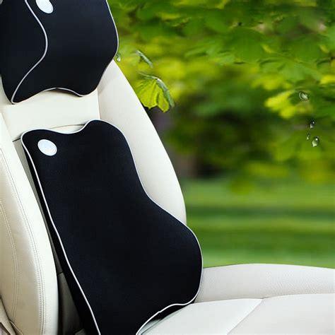 Premium Memory Foam Car Lumbar Pillow Cushion And Neck Pillow For Driving