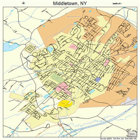 Middletown New York Street Map 3647042