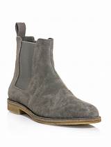 Pictures of Grey Suede Chelsea Boots For Men