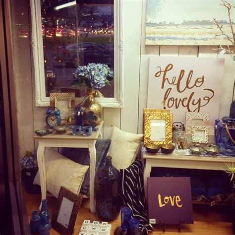 New Window Display At Lavish Abode June 2015 Shop Display Blue Gold