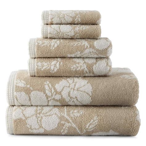 Custom Pattern Yarn Dyed Jacquard Floral Bath Towels Set Floral Bath
