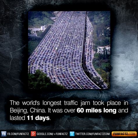 The Worlds Longest Traffic Jam Took Place In Beijing China It Was