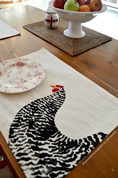 Stenciled Diy Placemats