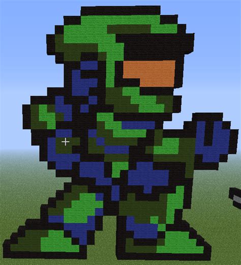 Minecraft Pixel Art Master Chief By Loucacoles On Deviantart