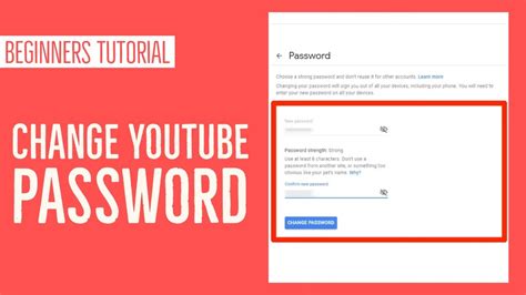 How To Change Youtube Password Youtube Account Password Youtube