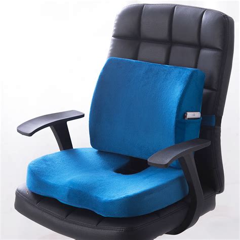 Premium Memory Foam Seat Cushion Lumbar Back Support Orthoped Home Car