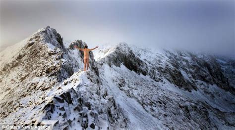 Now That S What You Call An Exposure Cheeky Climber Scales Icy Mountain To Pose Naked At Its