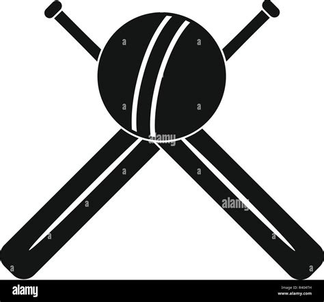Cricket Ball And Bats Logo Simple Illustration Of Cricket Ball And
