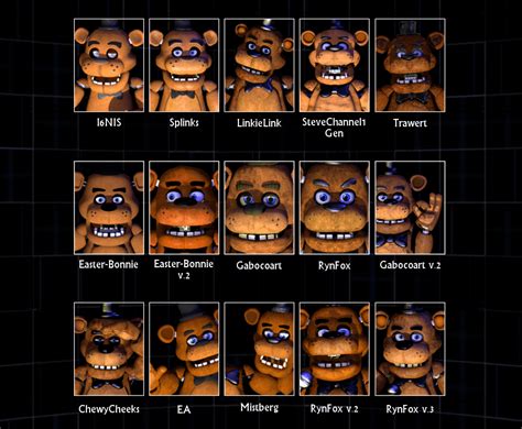 Ive Downloaded And Rendered All The Freddy Models I Could Find On The