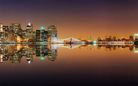 Panoramic Photography Of City Buildings Cityscape Reflection New