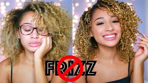 When you wash use only a little bit of shampoo, and plenty of conditioner. How To Get Rid Of Frizzy Curly Hair! - YouTube