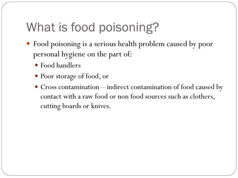 Ppt Food Poisoning Powerpoint Presentation Free Download Id2850319